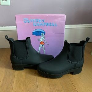 Jeffrey Campbell hydra rain boot black